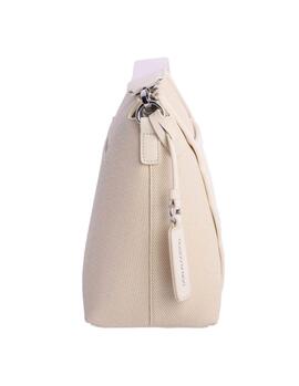 Bandolera DON ALGODON Sere beig efecto goma red delante