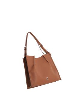 Shopper DON ALGODON Lucca camel 2 asas hombro