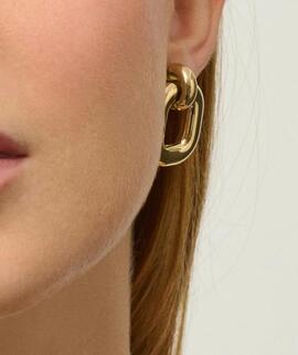 Pendiente RADIANT Knots Square Dorado