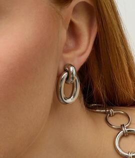 Pendiente RADIANT Knots Bold Plateado