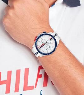 Rreloj TOMMY Cronógrafo Blanco y Azul