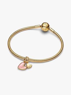Charm PANDORA Colgante Divisible Madre e Hija Rosa