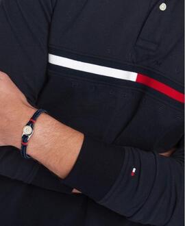 Pulsera TOMMY 2 Tiras Cuero Marino Trenzado