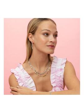 Collar LUXNETER plata MAMA Cristal Multicolor