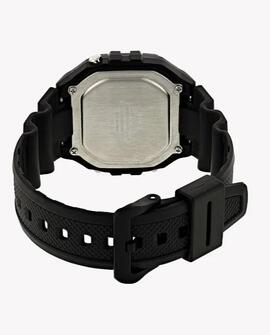 Casi reloj silicona caja cuadrada digital negro