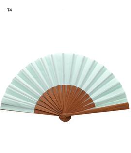 Abanico DON ALGODON madera y tela lisa