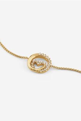 Pulsera GUESS dorada corazon circoni