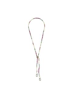 Collar LUXENTER bolas colores cuelga extremos perl