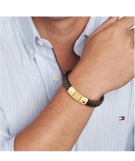 Pulsera TOMMY Trenzada Marrón