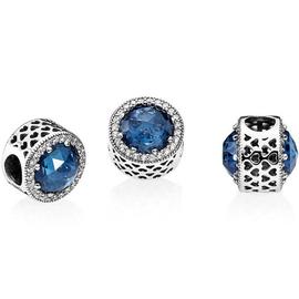 Charm PANDORA Corazones Radiantes Azul