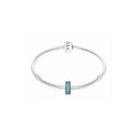 Clip PANDORA Elegancia brillante verde azulado 