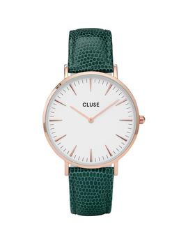 Reloj CLUSE La Boheme verde rose escamas