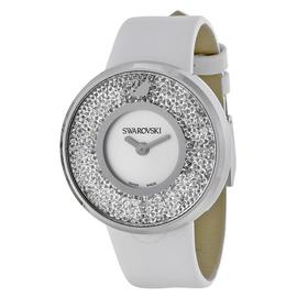 Swarovski reloj correa blanca cristales bisel