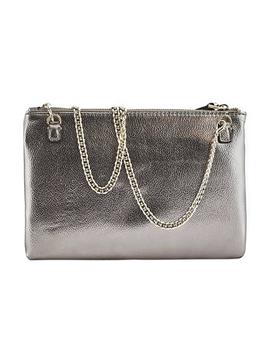 Bolso GUESS Lynda Top Zip plata