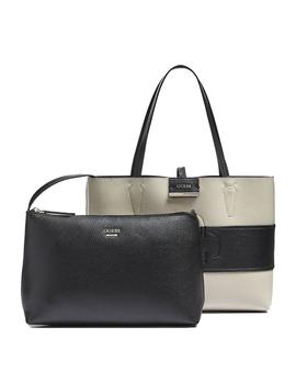 Bolso GUESS Bobbi Reversible Blanco y Negro