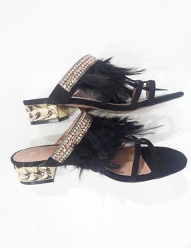 Sandalias EL CABALLO Feathers Black