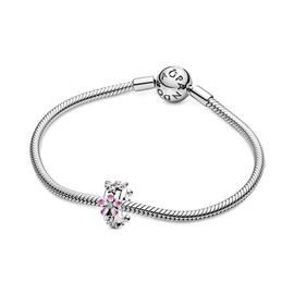 Clip PANDORA  plata Margaritas Rosas