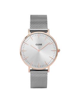 Reloj CLUSE La Bohème Mesh Rose Double Silver