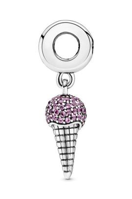 Charm PANDORA plata Cono de Helado en pavé