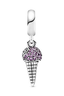 Charm PANDORA plata Cono de Helado en pavé